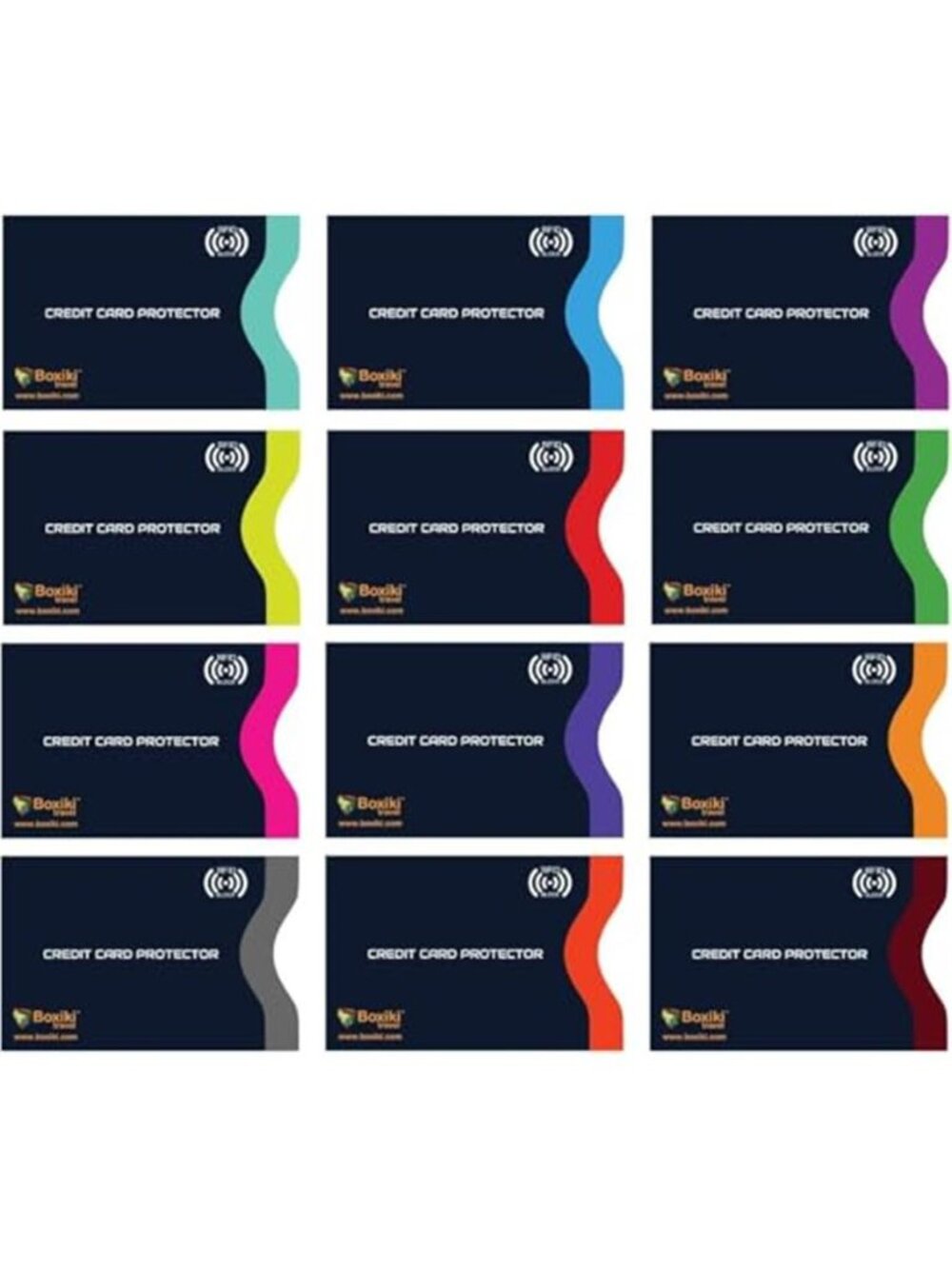 Travel RFID Blocking Sleeves Set with Color Coding Identity Theft